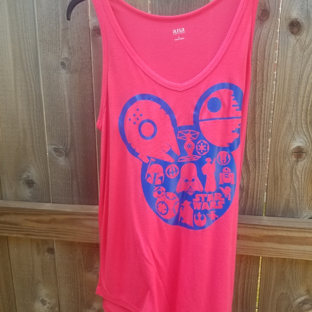 Starwars pink tank top . Ana brand large.